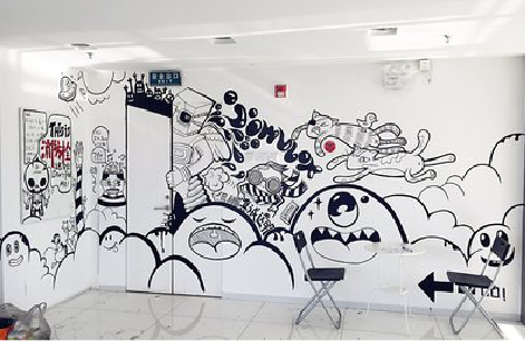 咸宁手绘墙并非传统涂鸦。